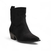Europeon Union Women Black Chamois Half Boot #3179
